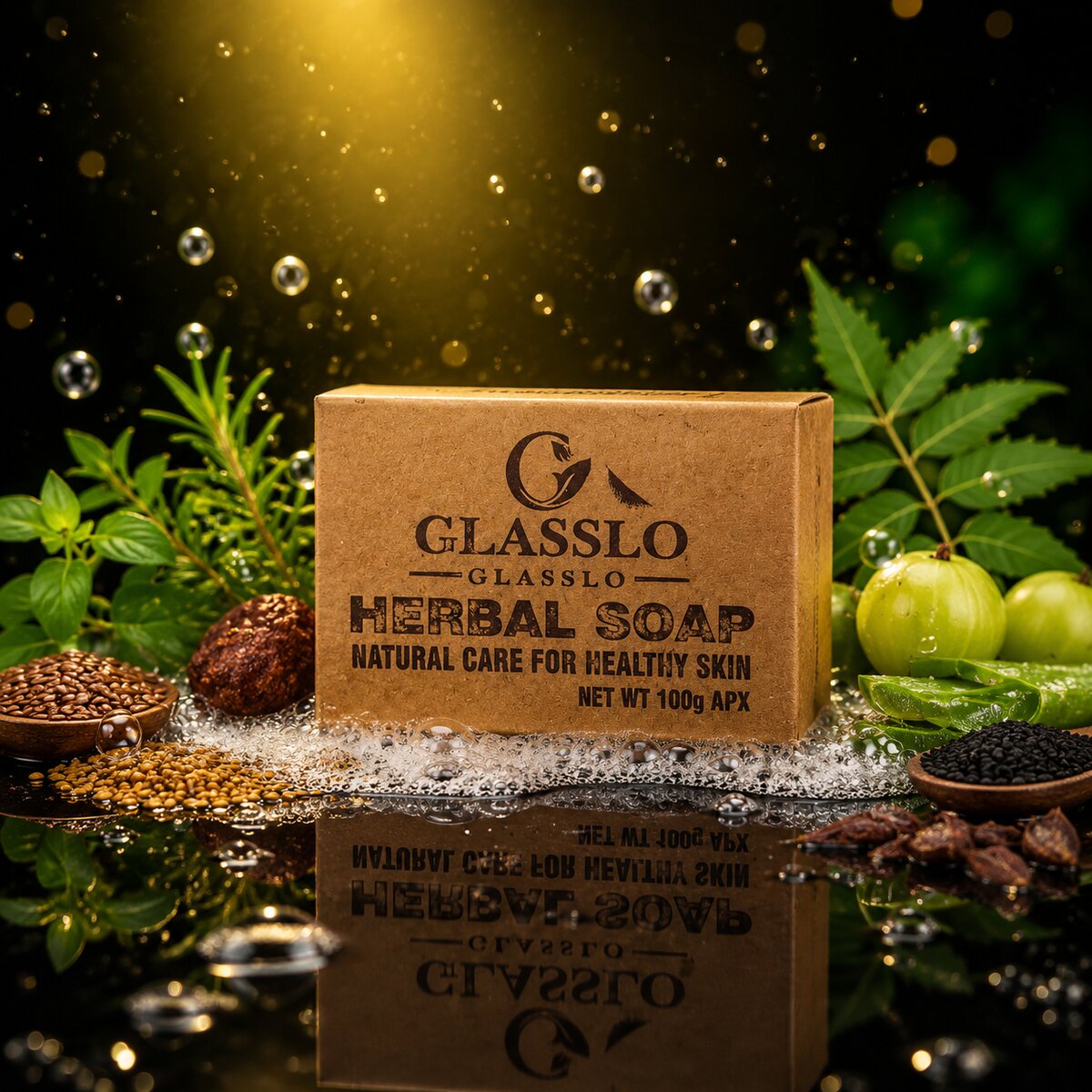 Glasslo Herbal Soap with natural ingredients